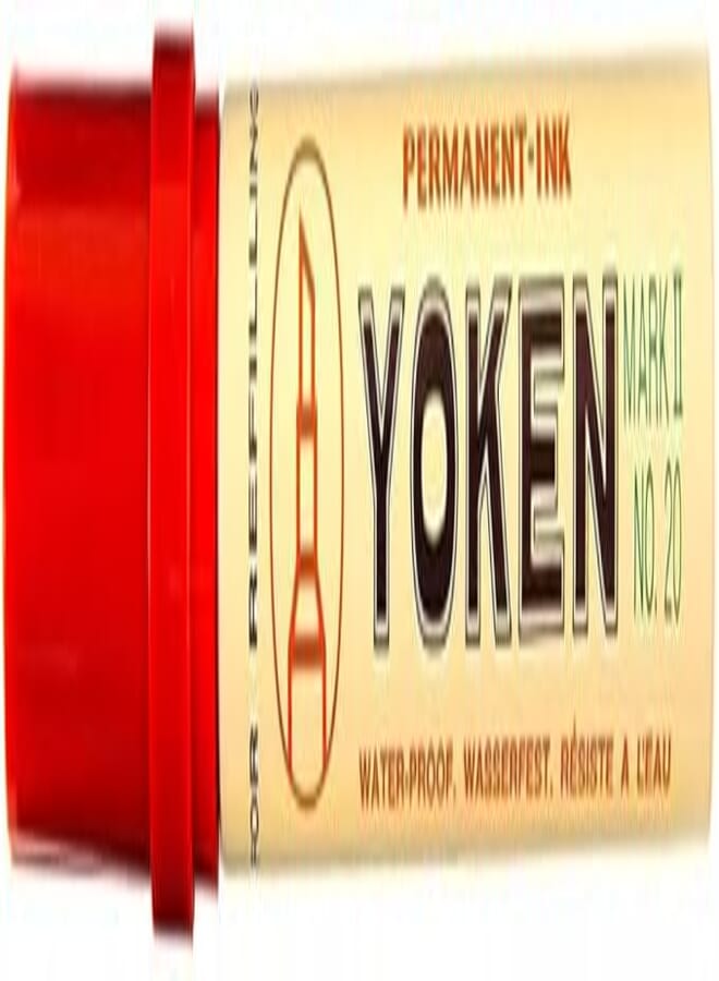 Yoken permanent marker chisel tip - red